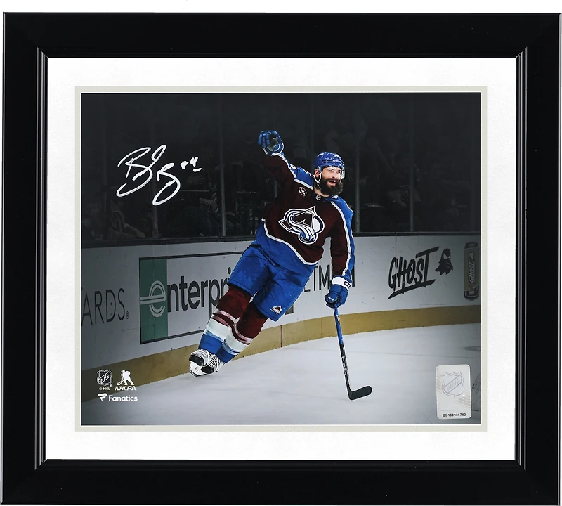 Brent Burns Colorado Avalanche Autographed 8" x 10" Burgundy Jersey Celebration Spotlight Photograph