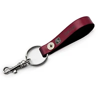 Burgundy Colorado Avalanche Personalized Leather Loop Keychain