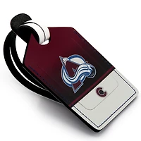 Burgundy Colorado Avalanche Personalized Leather Luggage Tag