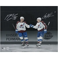 Photographie autographiée de célébration double de 16" x 20" de Cale Makar et Mikko Rantanen Colorado Avalanche