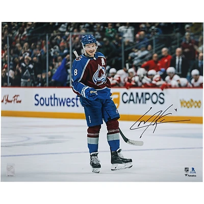 Cale Makar Colorado Avalanche Autographed 16" x 20" Burgundy Jersey Celebration Photograph 