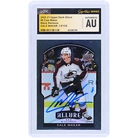 Carte autographiée 2020-21 Upper Deck Allure Black Rainbow #6 de Cale Makar Colorado Avalanche, carte authentifiée et témoin des fanatiques de CGC