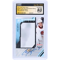 Cale Makar Colorado Avalanche autographié 2021-22 Upper Deck SP Game Used Banner Year Lake Tahoe Game Relics #BYLT-CM CGC Fanatics Witnessed Authenticated Auto 10 Card