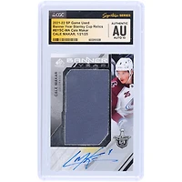 Cale Makar Colorado Avalanche autographié 2021-22 Upper Deck SP Game Used Banner Year Stanley Cup Relic #BYSC-MA CGC Fanatics Witnessed Authenticated Auto 10 Card