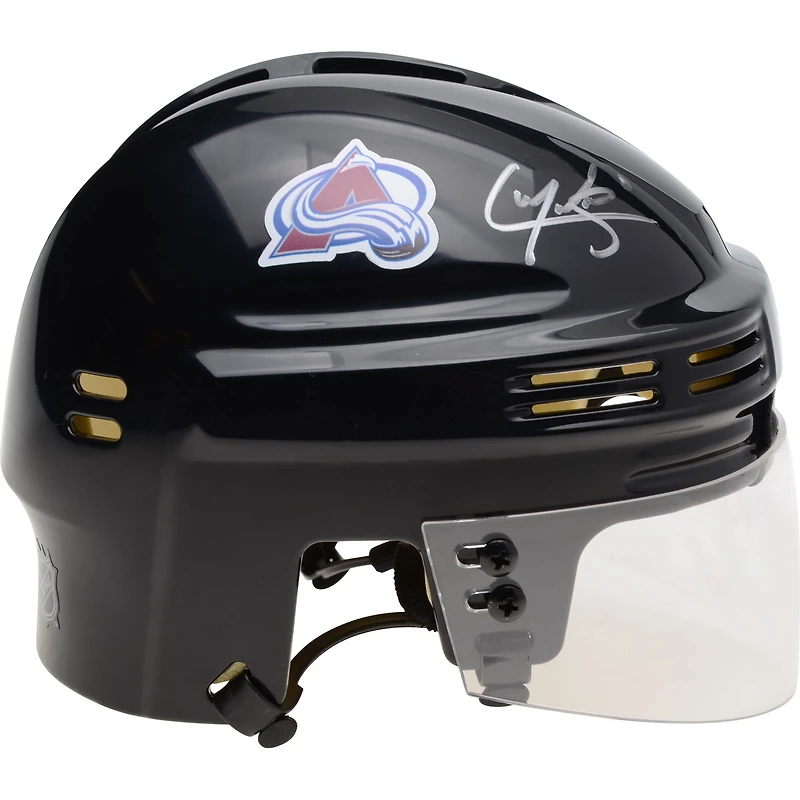 Cale Makar Colorado Avalanche Autographed Black Mini Helmet
