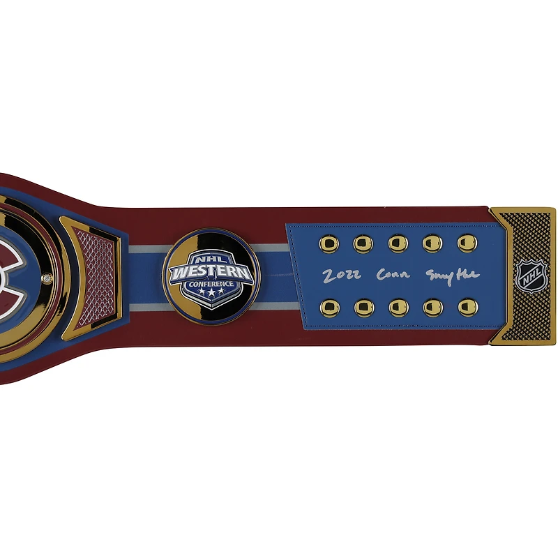 Cale Makar Colorado Avalanche Autographed WWE Legacy Title Belt with "2022 Conn Smythe" Inscription - Limited Edition of 10