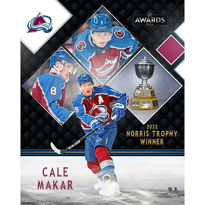 Photographie non signée de Cale Makar, vainqueur du trophée Norris 2022 l'Avalanche Colorado