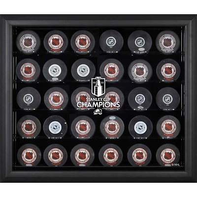 Colorado Avalanche 2022 Stanley Cup Champions Black Framed 30-Puck Logo Display Case
