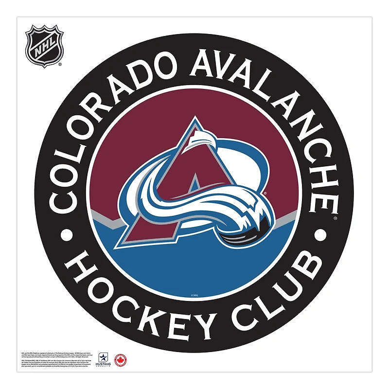 Colorado Avalanche - 36'' x 36'' Team Repositional Stripe Design Vinyl Sticker Mural
