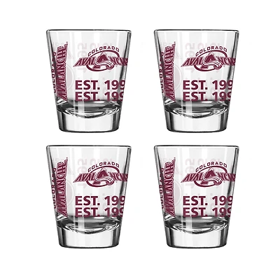 Colorado Avalanche 4-Pack 2oz. Shot Glass Set