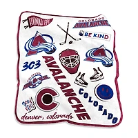 Colorado Avalanche Couverture en peluche Native Raschel 50 po x 60 po