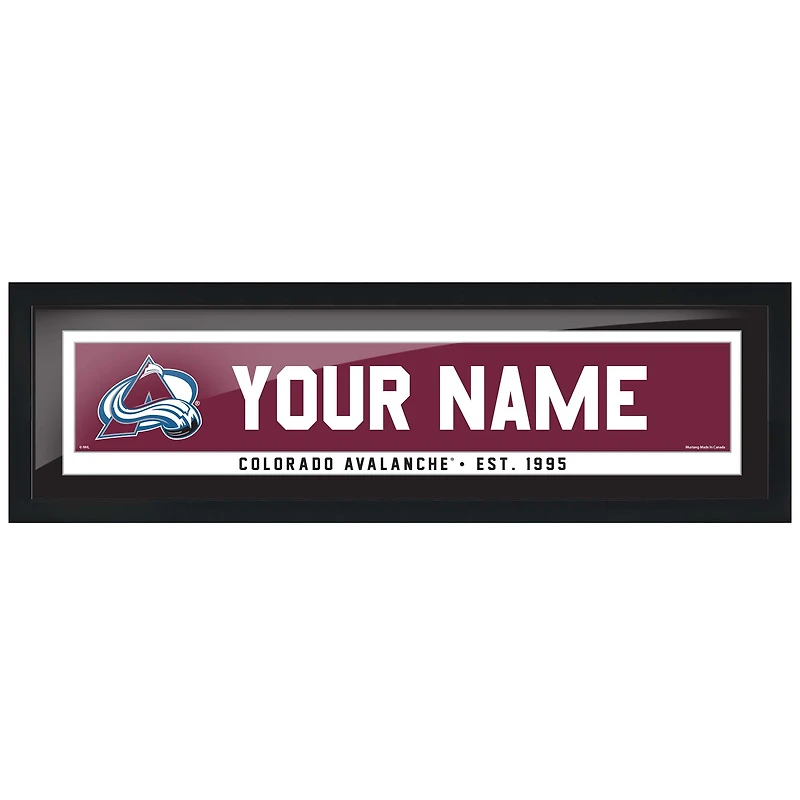 Colorado Avalanche - Cadre photo personnalisé de 6'' x 22'' pour l'équipe