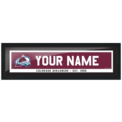 Colorado Avalanche - Cadre photo personnalisé de 6'' x 22'' pour l'équipe