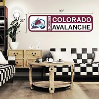 Avalanche du Colorado - 90'' x 23'' Sticker mural repositionnable avec logo d'équipe
