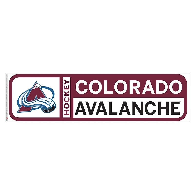 Avalanche du Colorado - 90'' x 23'' Sticker mural repositionnable avec logo d'équipe