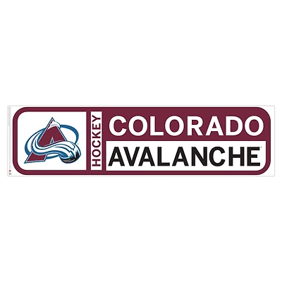 Avalanche du Colorado - 90'' x 23'' Sticker mural repositionnable avec logo d'équipe
