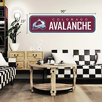 Avalanche du Colorado - Décalcomanie murale longue conception repositionnable de l'équipe 90'' x 23''