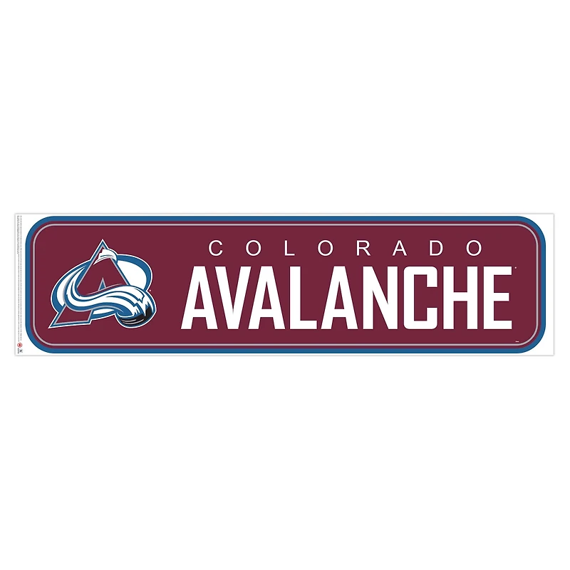 Avalanche du Colorado - Décalcomanie murale longue conception repositionnable de l'équipe 90'' x 23''