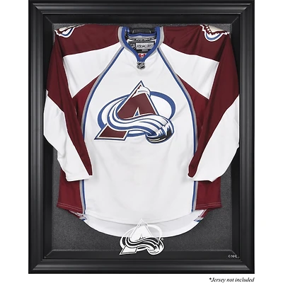 Vitrine de présentation avec logo encadré noir du Colorado Avalanche