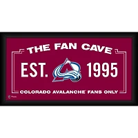 Colorado Avalanche Encadré 10" x 20" Fan Cave Collage