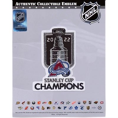 Écusson du maillot des champions de la Coupe Stanley 2022 de l'emblème national de l'Avalanche du Colorado