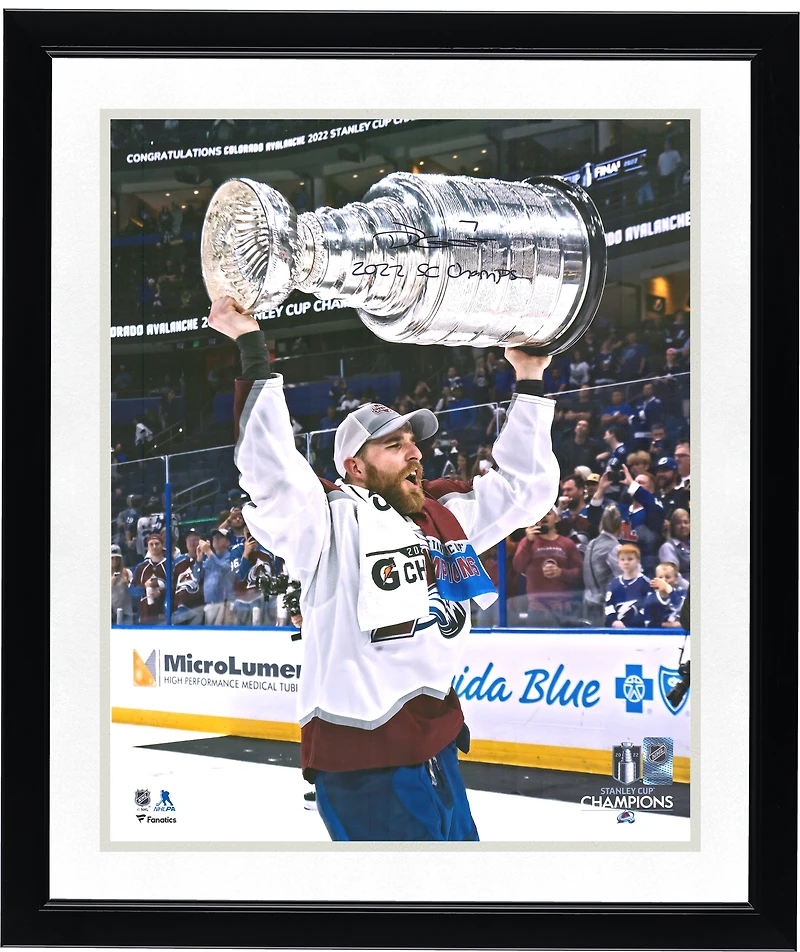 Devon Toews Colorado Avalanche Autographed 2022 Stanley Cup Champions 16" x 20" Raising Cup Photograph with "2022 SC Champs" Inscription