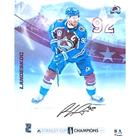 Gabriel Landeskog Colorado Avalanche Autographed 2022 Stanley Cup Champions 16" x 20" Mountain Panel Photograph