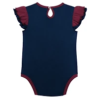 Girls Infant Burgundy/Navy Colorado Avalanche Two-Pack Training Bodysuit Set