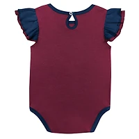 Girls Infant Burgundy/Navy Colorado Avalanche Two-Pack Training Bodysuit Set