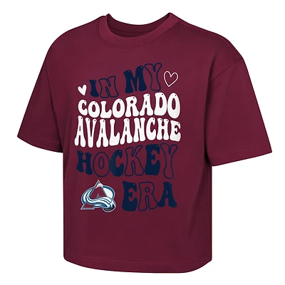 T-shirt boxy bordeaux Colorado Avalanche My Era pour jeunes filles Outerstuff