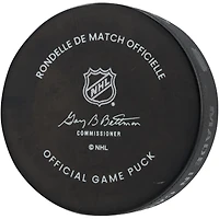 Rondelle de match officielle autographiée par Joe Sakic, Colorado Avalanche, avec inscription « HOF 2012 ».