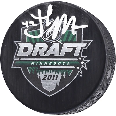 Rondelle de hockey autographiée par Josh Manson lors du repêchage de la LNH 2011 de l'Avalanche du Colorado
