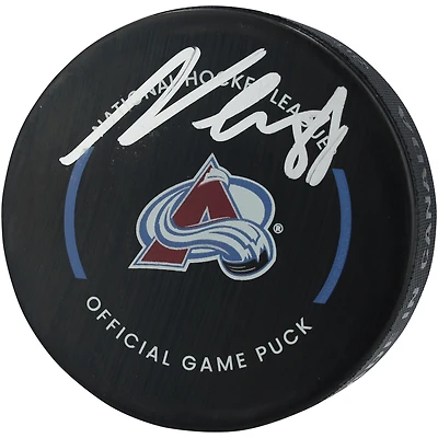 Rondelle de match officielle autographiée par Martin Necas Colorado Avalanche