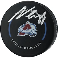 Rondelle de match officielle autographiée par Martin Necas Colorado Avalanche