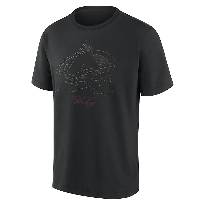 Men’s Fanatics Colorado Avalanche Blackout Heavyweight T-Shirt