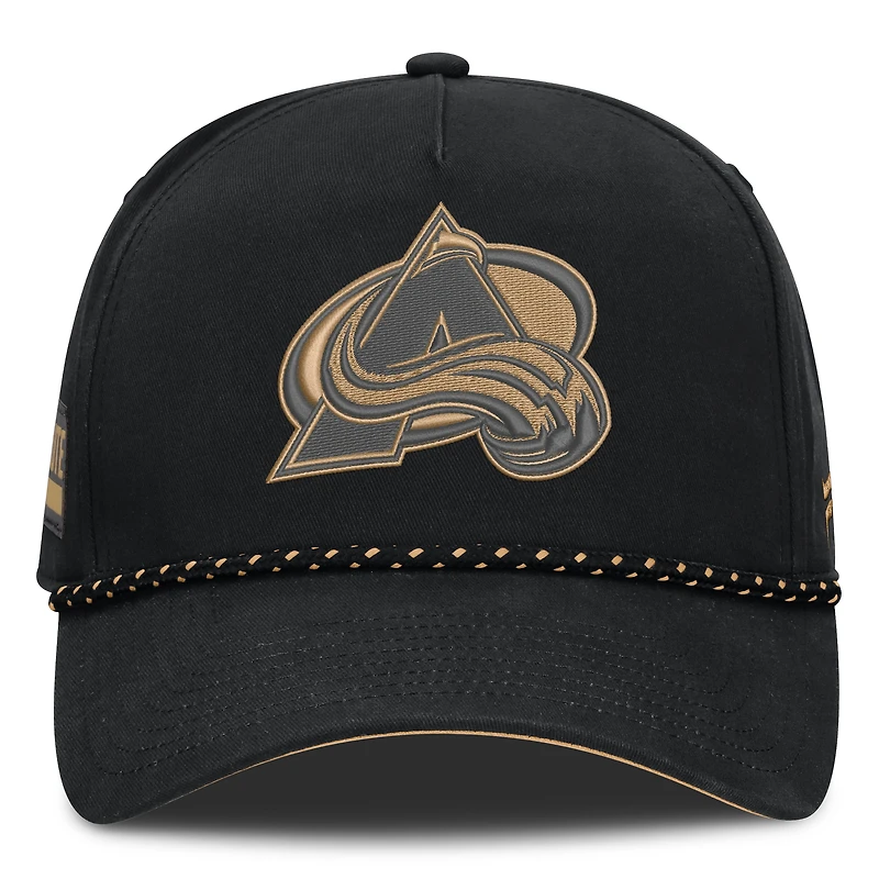 Men's Fanatics Black Colorado Avalanche Military Appreciation Authentic Pro A-Frame Adjustable Hat