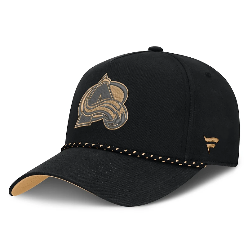 Men's Fanatics Black Colorado Avalanche Military Appreciation Authentic Pro A-Frame Adjustable Hat