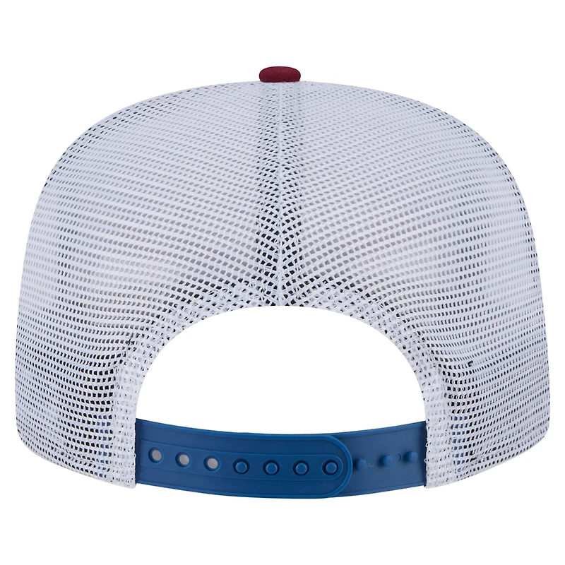Men's New Era  Navy/Burgundy Colorado Avalanche Throwback V-Dye Adjustable Golfer Hat