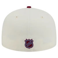 Men's New Era  White Colorado Avalanche Chrome Two-Toned 59FIFTY Fitted Hat