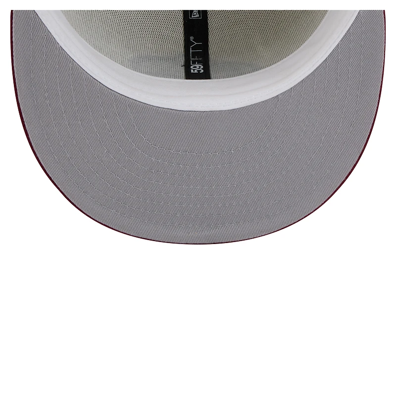 Men's New Era  White Colorado Avalanche Chrome Two-Toned 59FIFTY Fitted Hat