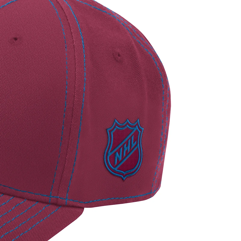 Men's Starter Burgundy Colorado Avalanche Sphere II Curved Starfit Adjustable Hat