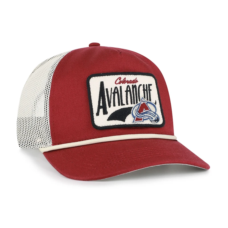 Men's '47 Burgundy Colorado Avalanche Heavy Twill Trucker Hitch Rope Adjustable Hat