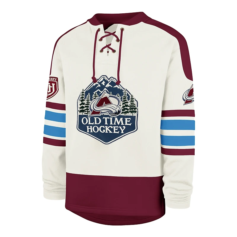 Sweat-shirt à lacets éternel « 47 Cream Colorado Avalanche Pond Hockey Trio » pour homme