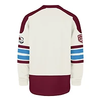 Men's '47 Cream Colorado Avalanche Pond Hockey Trio Eternal Lacer Sweatshirt