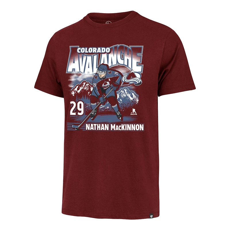 Men's '47 Nathan MacKinnon Burgundy Colorado Avalanche City Name & Number T-Shirt