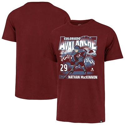 Men's '47 Nathan MacKinnon Burgundy Colorado Avalanche City Name & Number T-Shirt