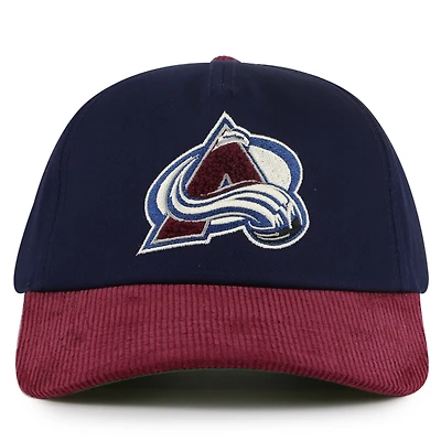 Men's American Needle  Navy/Burgundy Colorado Avalanche Burnett Adjustable Hat