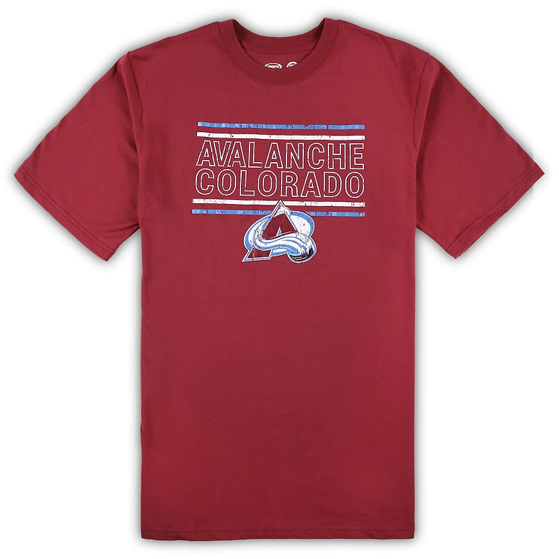 Men's Burgundy Colorado Avalanche Big & Tall T-Shirt Pajama Pants Sleep Set