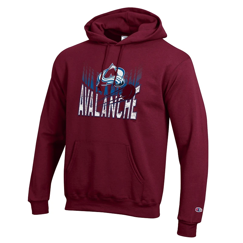 Men's Champion Burgundy Colorado Avalanche Powerblend Hoodie