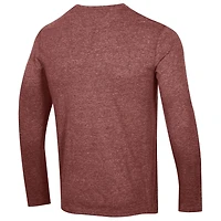 Men's Champion Heather Burgundy Colorado Avalanche Tri-Blend Long Sleeve T-Shirt